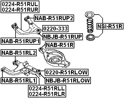 NSI-R51R - REAR SPRING SEAT