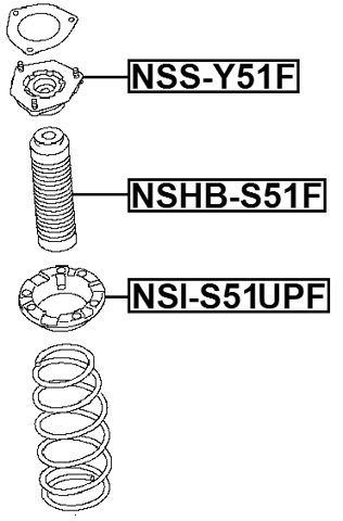 NSI-S51UPF - FRONT SPRING UPPER SEAT