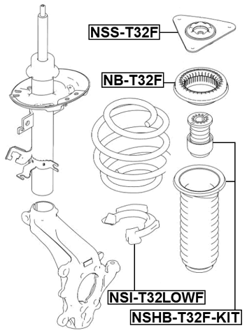 NSI-T32LOWF - FRONT SPRING LOWER SEAT