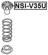 NSI-V35U - REAR SPRING UPPER SEAT