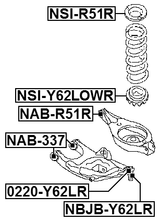 NSI-Y62LOWR - REAR SPRING LOWER SEAT