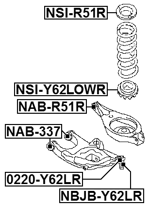 NSI-Y62LOWR - REAR SPRING LOWER SEAT