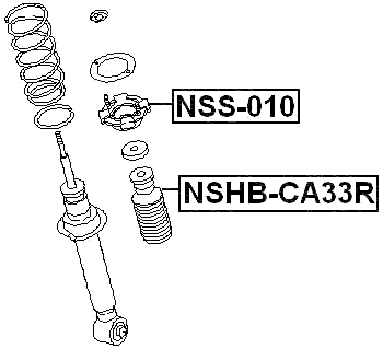 NSS-010 - REAR SHOCK ABSORBER MOUNTING