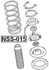 NSS-015 - FRONT SHOCK ABSORBER MOUNTING