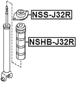 NSS-J32R - REAR SHOCK ABSORBER MOUNTING
