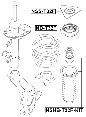 NSS-T32F - FRONT SHOCK ABSORBER MOUNTING