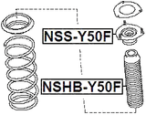 NSS-Y50F - FRONT SHOCK ABSORBER MOUNTING