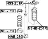 NSS-Z51R - REAR SHOCK ABSORBER MOUNTING