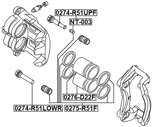 NT-003 - BRAKE CALIPER SLIDE PIN BUSHING
