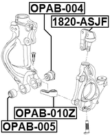 OPAB-010Z - FLOATING BUSHING, REAR SUSPENSION KNUCKLE