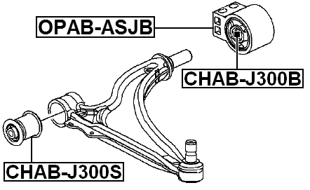 OPAB-ASJB - REAR BUSHING WITH BRACKET, FRONT CONTROL ARM