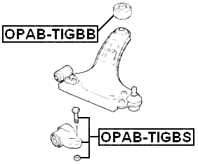 OPAB-TIGBS - FRONT BUSHING, FRONT CONTROL ARM