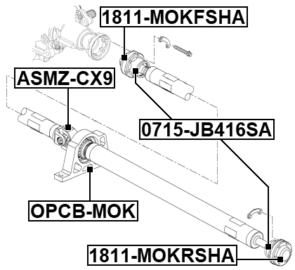 OPCB-MOK - DRIVE SHAFT BEARING