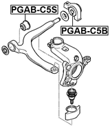 PGAB-C5B - REAR BUSHING WITHOUT BRACKET, FRONT CONTROL ARM