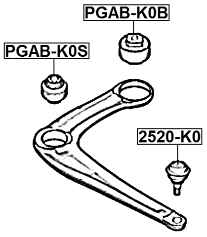 PGAB-K0S - FRONT ARM BUSHING