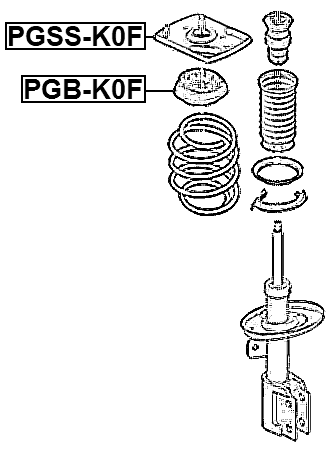 PGB-K0F - FRONT SHOCK ABSORBER BEARING