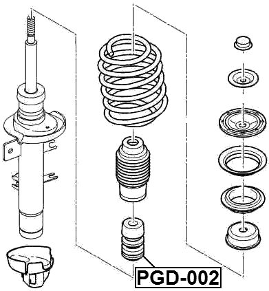 PGD-002 - FRONT SHOCK ABSORBER JOUNCE BUMPER