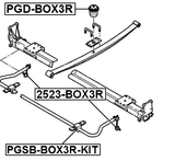 PGD-BOX3R - REAR LEAF SPRING RUBBER BUFFER
