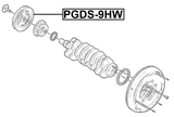 PGDS-9HW - CRANKSHAFT PULLEY 9HW