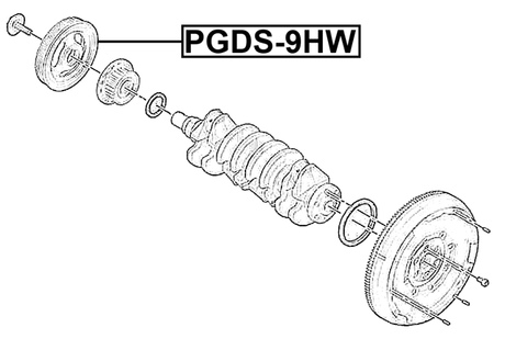 PGDS-9HW - CRANKSHAFT PULLEY 9HW