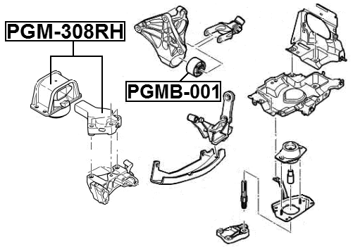 PGM-308RH - RIGHT ENGINE MOUNT (HYDRO)