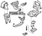 PGMB-001 - REAR ENGINE MOUNT BUSHING