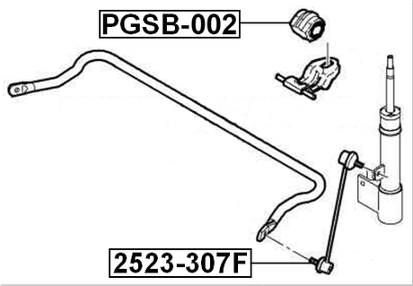 PGSB-002 - FRONT STABILIZER BAR BUSH D22