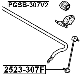 PGSB-307FV2 - FRONT STABILIZER BAR BUSH D23