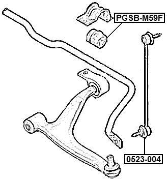 PGSB-M59F - FRONT STABILIZER BAR BUSH D21