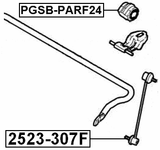 PGSB-PARF24 - FRONT STABILIZER BAR BUSH D24