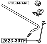 PGSB-PARF - FRONT STABILIZER BAR BUSH D25