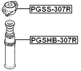 PGSHB-307R - REAR SHOCK ABSORBER BOOT