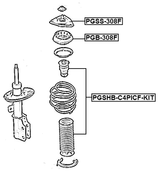 PGSHB-C4PICF-KIT - BOOT WITH JOUNCE BUMPER FRONT SHOCK ABSORBER KIT