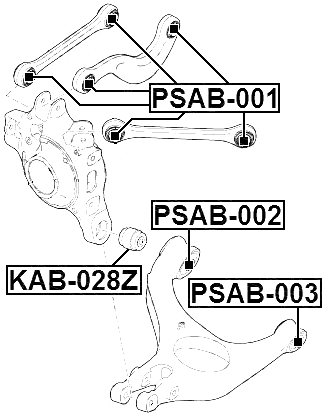 PSAB-003 - BUSHING, REAR LOWER CONTROL ARM