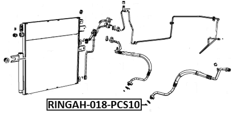 RINGAH-018-PCS10 - SEAL O-RING A/C LINE PCS 10