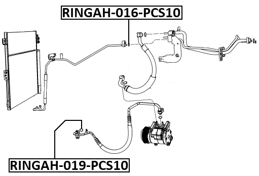 RINGAH-019-PCS10 - SEAL O-RING A/C LINE PCS 10