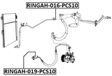 RINGAH-019-PCS10 - SEAL O-RING A/C LINE PCS 10