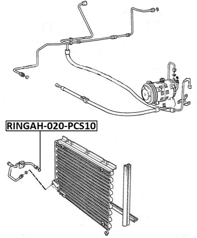 RINGAH-020-PCS10 - SEAL O-RING A/C LINE PCS 10