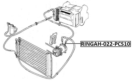 RINGAH-022-PCS10 - SEAL O-RING A/C LINE PCS 10