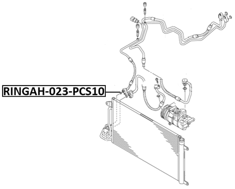 RINGAH-023-PCS10 - SEAL O-RING A/C LINE PCS 10