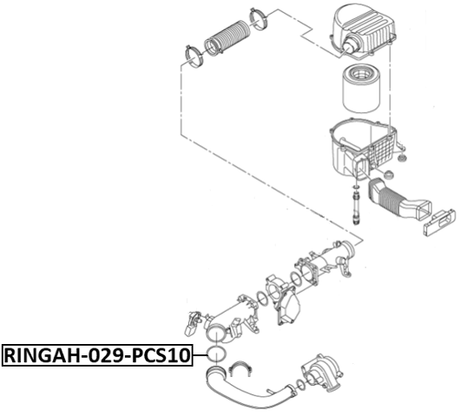 RINGAH-029-PCS10 - AIR INTAKE HOSE SEAL PCS 10