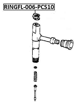 RINGFL-006-PCS10 - O-RING FUEL INJECTOR PCS 10