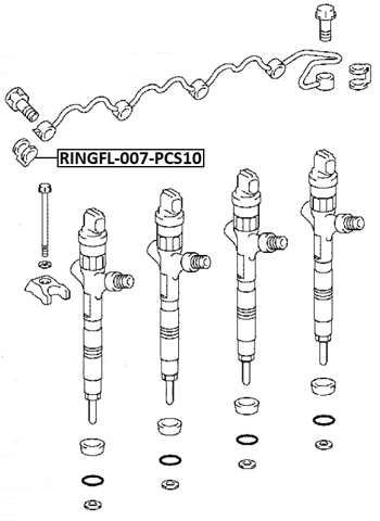 RINGFL-007-PCS10 - O-RING FUEL INJECTOR PCS 10