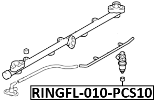 RINGFL-010-PCS10 - O-RING FUEL INJECTOR PCS 10