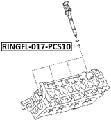 RINGFL-017-PCS10 - O-RING FUEL INJECTOR PCS 10