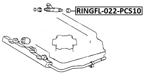 RINGFL-022-PCS10 - O-RING FUEL INJECTOR PCS 10