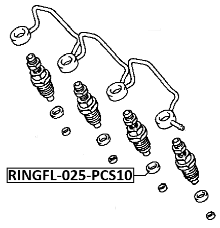 RINGFL-025-PCS10 - O-RING FUEL INJECTOR PCS 10
