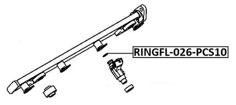 RINGFL-026-PCS10 - O-RING FUEL INJECTOR PCS 10