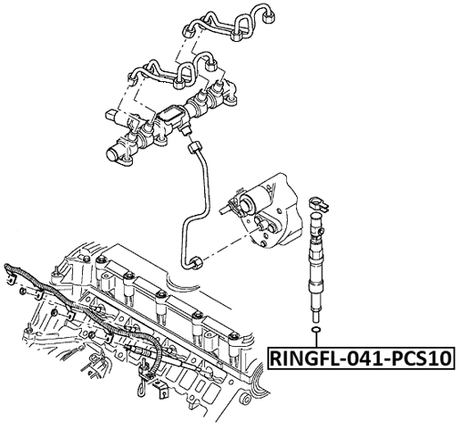 RINGFL-041-PCS10 - O-RING FUEL INJECTOR PCS 10