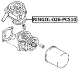 RINGOL-026-PCS10 - OIL COOLER SEAL RING PCS 10